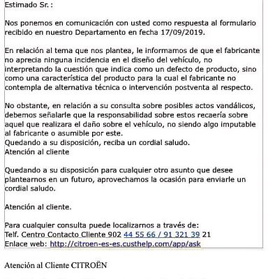 Respuesta Servicio Atención al Cliente